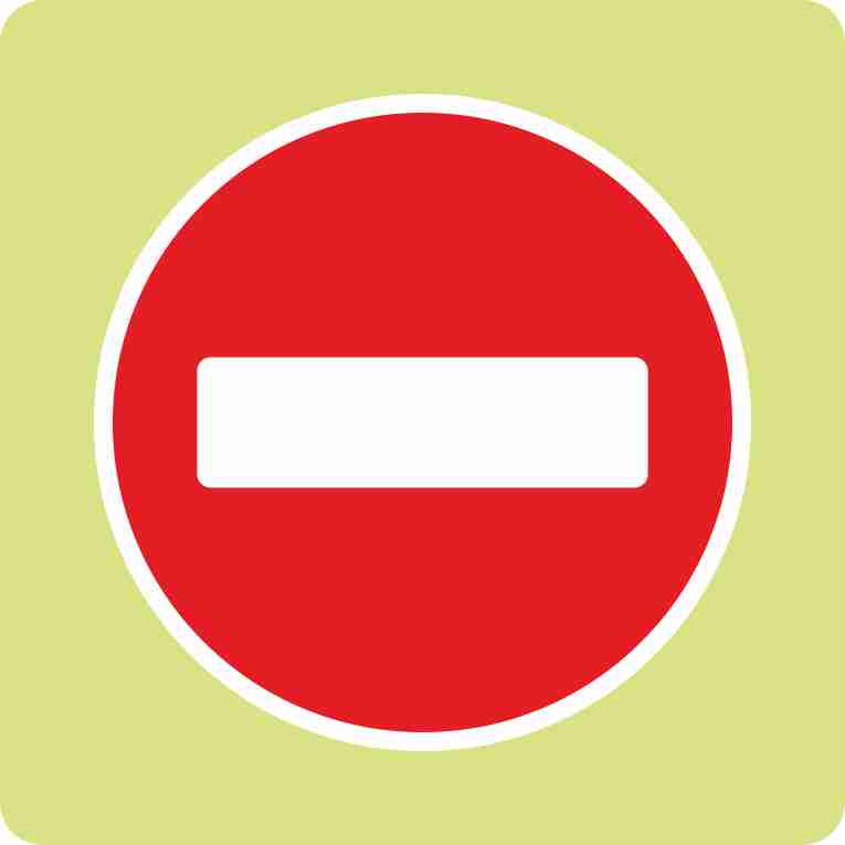 Дорожный знак с флуоресцентной окантовкой 3.1 Въезд запрещен