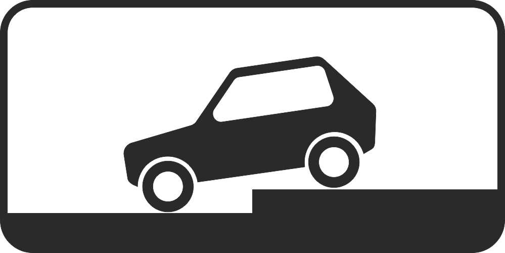 Знак дорожный 8.6.6 Способ постановки транспортного средства на стоянку