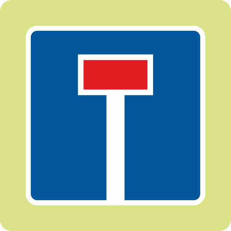 Дорожный знак с флуоресцентной окантовкой 6.8.1 Тупик