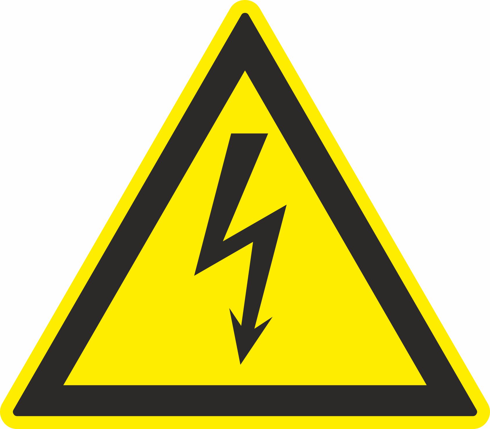 Знак безопасности W08 Опасность поражения электрическим током