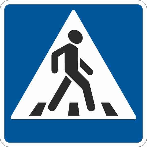 Импульсный знак 5.19.2 Пешеходный переход (анимированный)