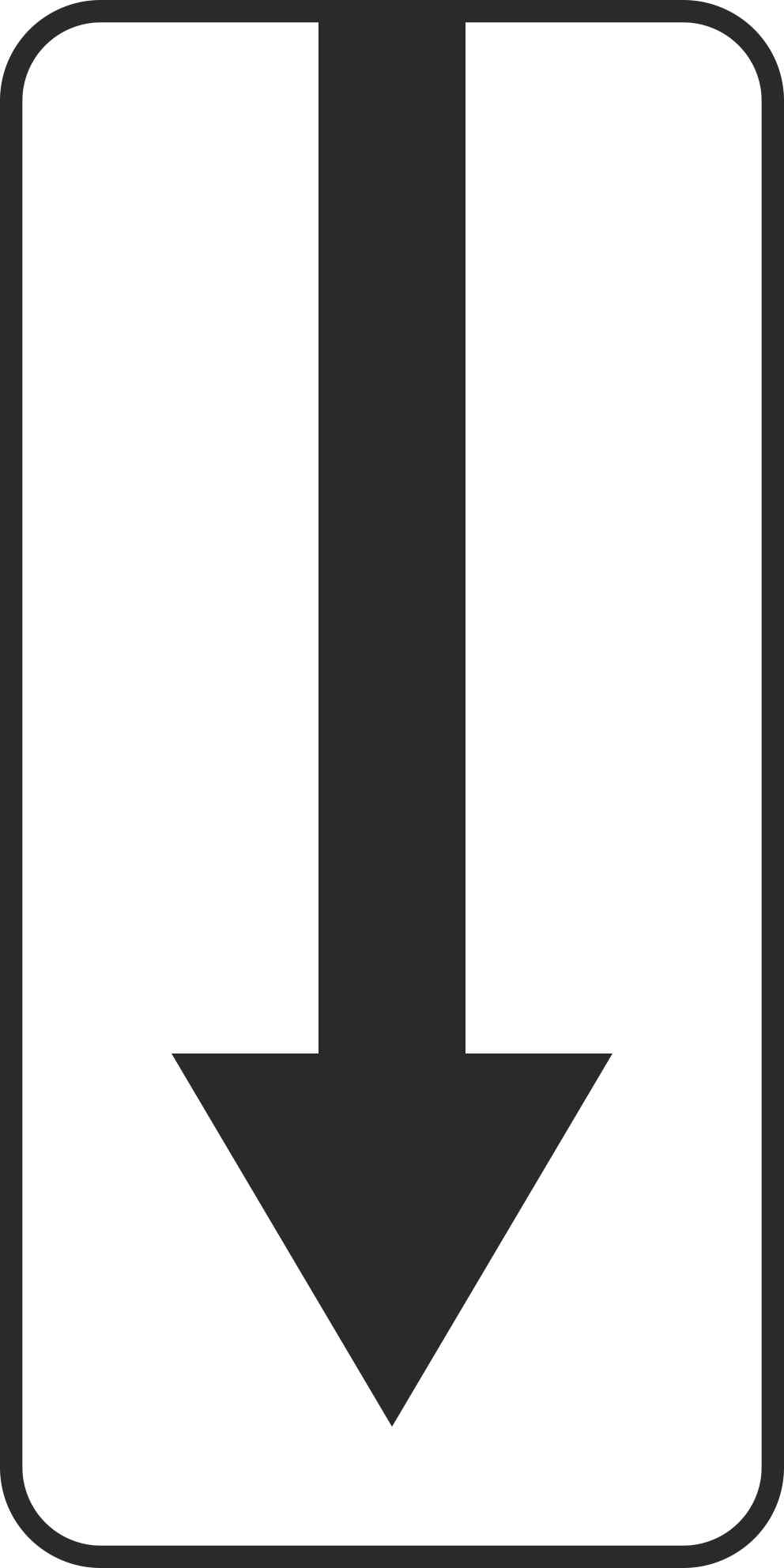 Знак дорожный 8.2.3 Зона действия (В,350x700 мм,II)