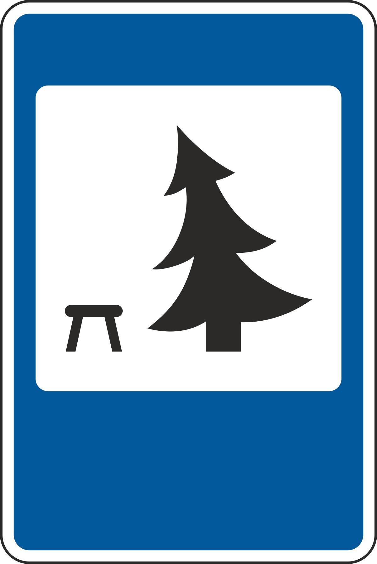 Знак дорожный 7.11 Место отдыха