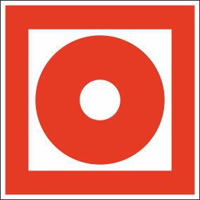 Знак безопасности F10 Кнопка включения установок (систем) пожарной автоматики