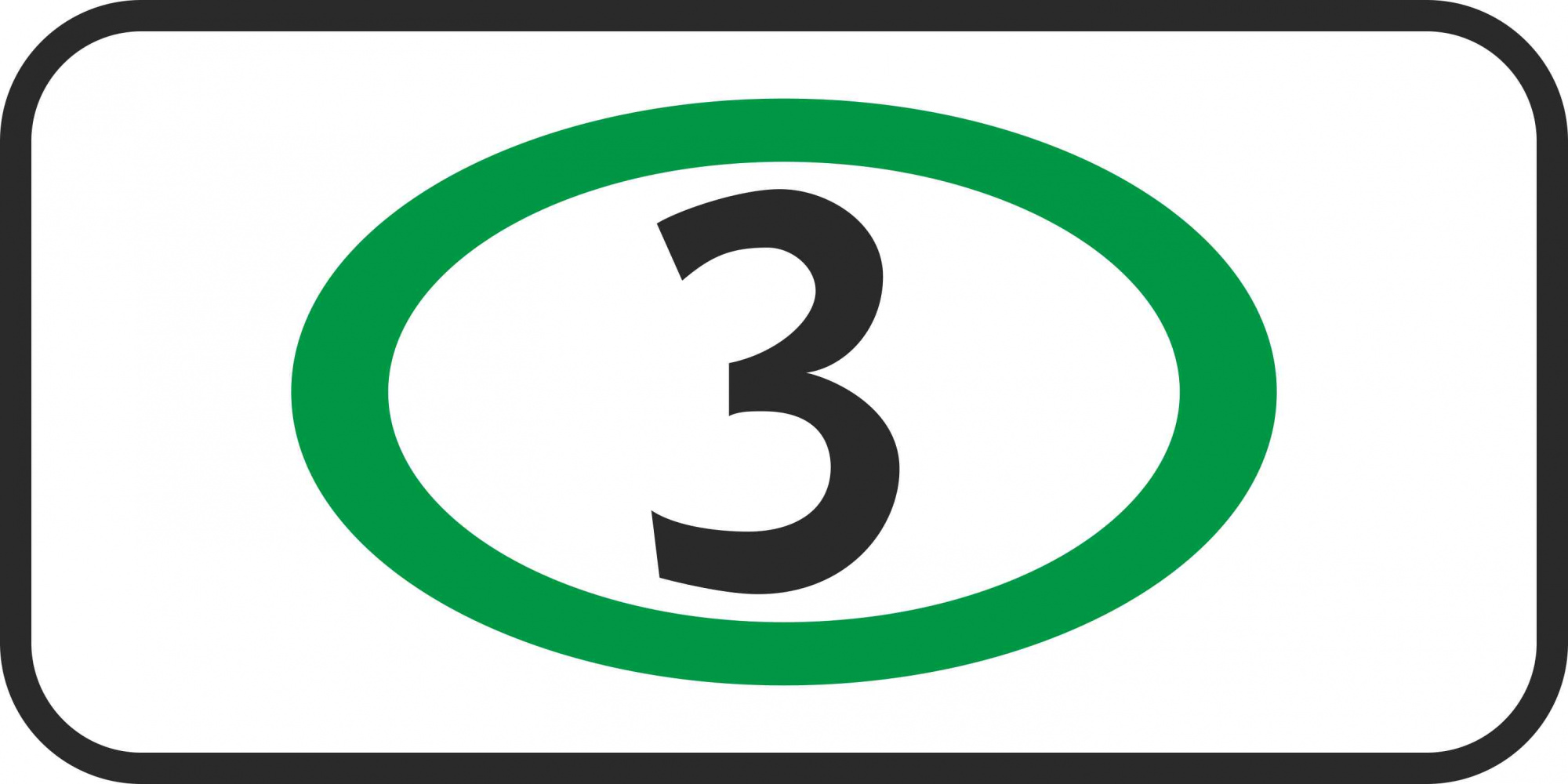 Знак дорожный 8.25 Экологический класс (3) транспортного средства