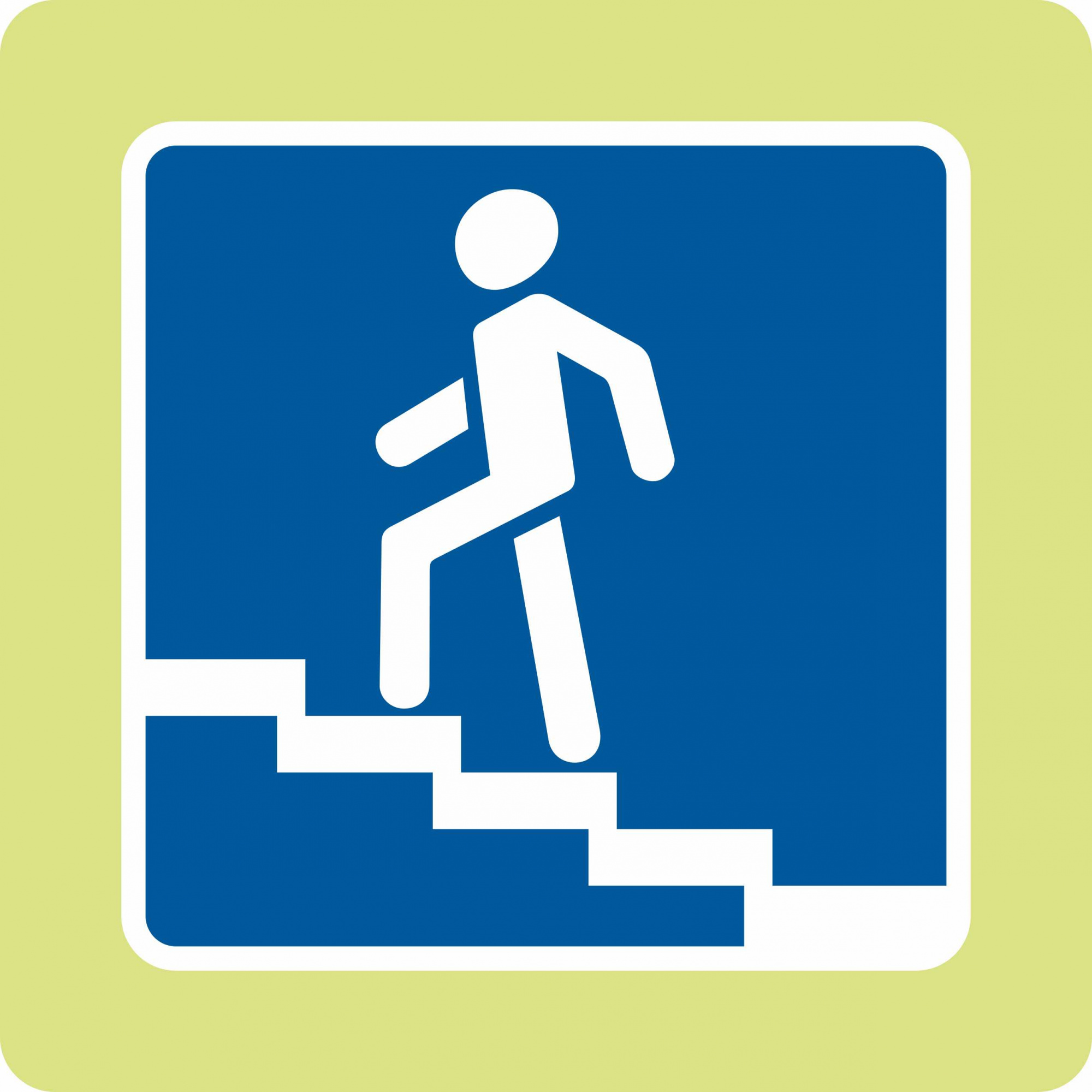 Дорожный знак с флуоресцентной окантовкой 6.7 Надземный пешеходный переход (В,900x900 мм,II)